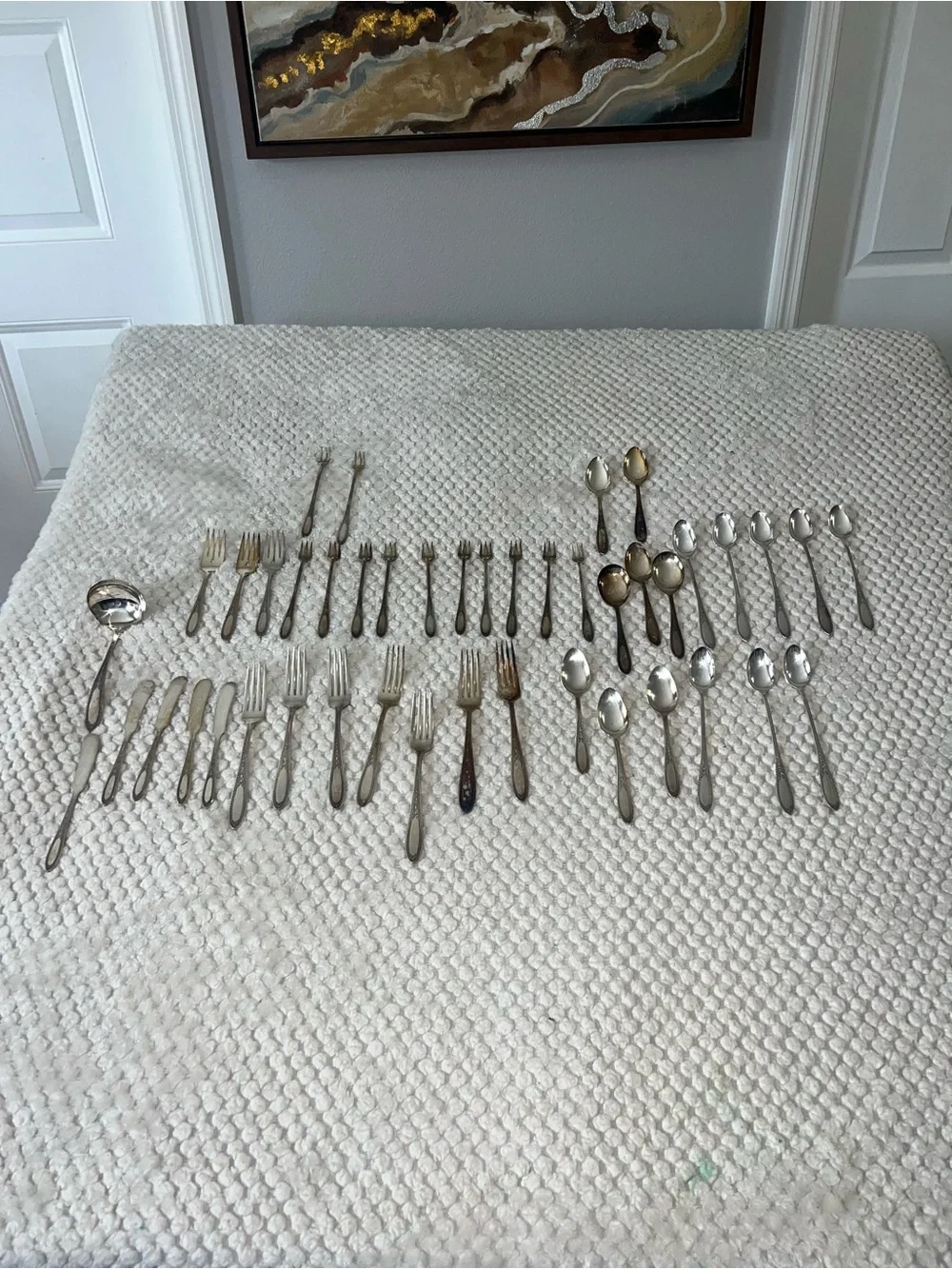 Wm Rogers Mfg  Dinner Set Spoons Forks Etc 1940's Flatware